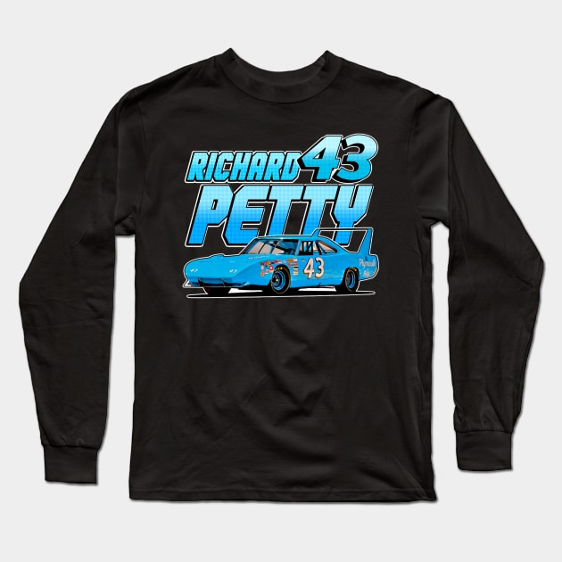 Richard Petty 43 Superbird Legend 70S Retro Long Sleeve T-Shirt by Erianna Bee